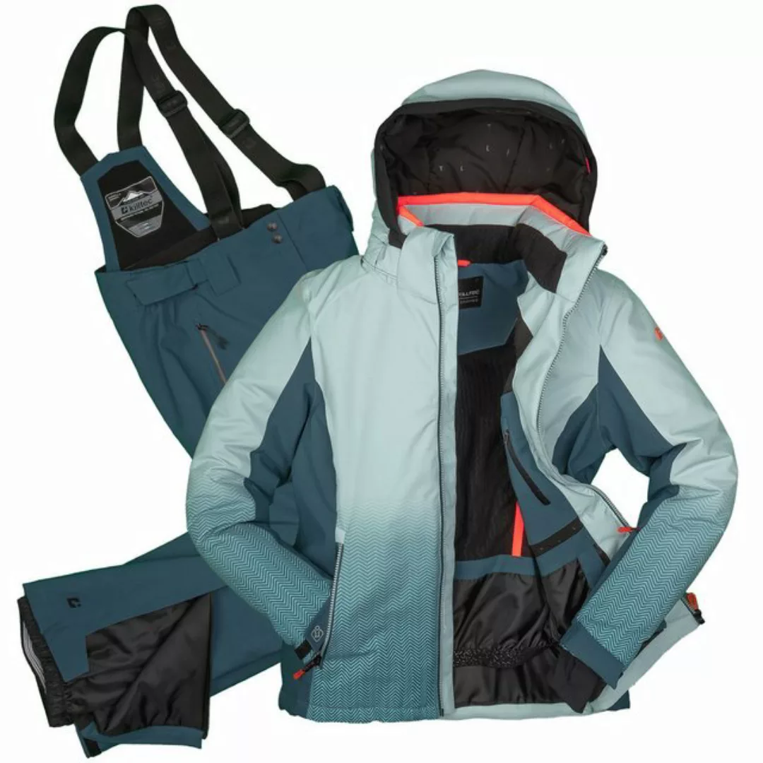 Killtec Skianzug Damen Skijacke hellblau + Skihose petrol (Größe 42), abneh günstig online kaufen