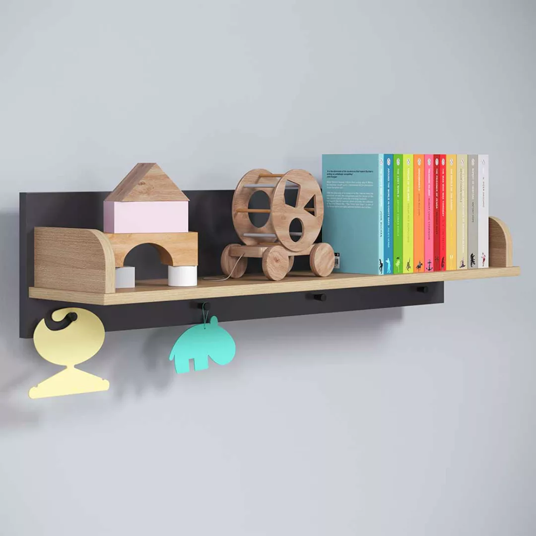 Wandboard Kinderzimmer Skandi in Grau Buchefarben günstig online kaufen