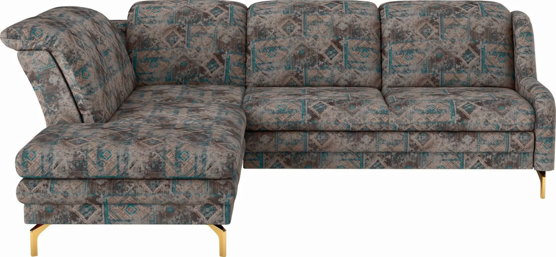 sit&more Ecksofa "Orient L-Form", inkl. 2 Zierkissen mit Strass-Stein, gold günstig online kaufen