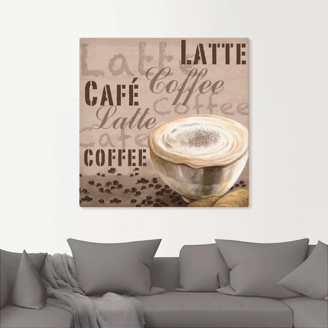 Artland Leinwandbild "Milchkaffee", Getränke, (1 St.), auf Keilrahmen gespa günstig online kaufen