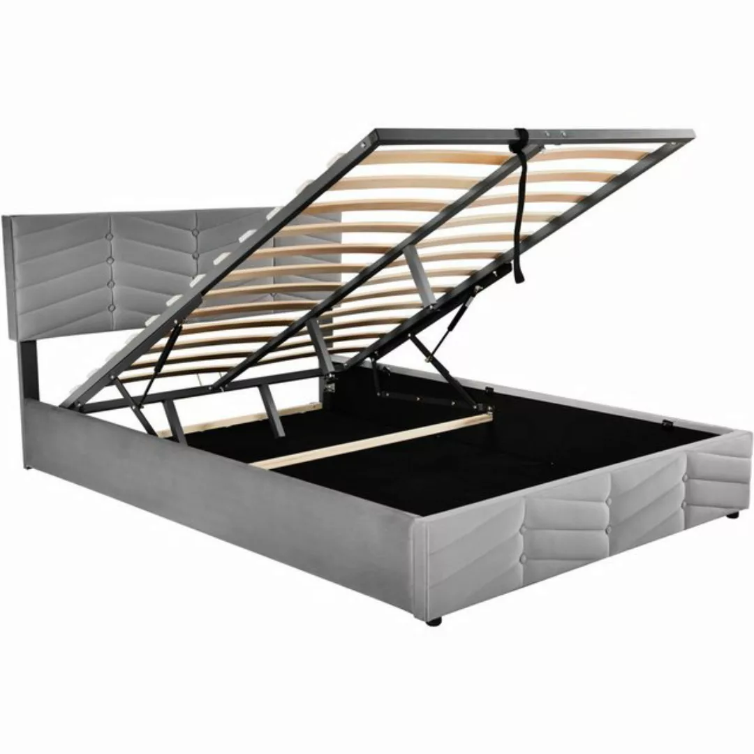 REDOM Polsterbett Funktionsbett (Hydraulisches Doppelbett 140x200cm Samt, I günstig online kaufen