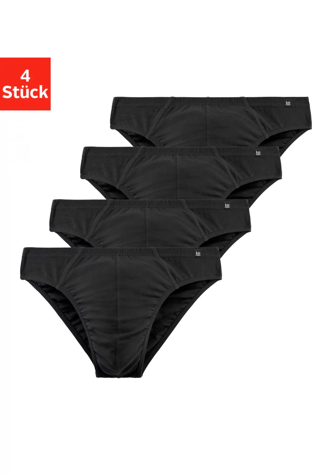 le jogger Slip, (Packung, 4 St.), schmaler Bund mit Markenlabel günstig online kaufen