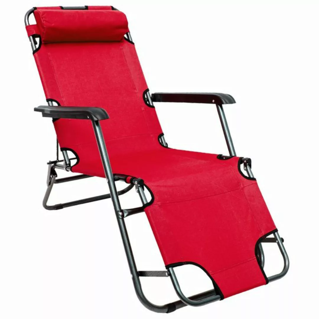 AMANKA Campingstuhl Liegestuhl AMA-YU-85 Rot 153x60 cm rot günstig online kaufen