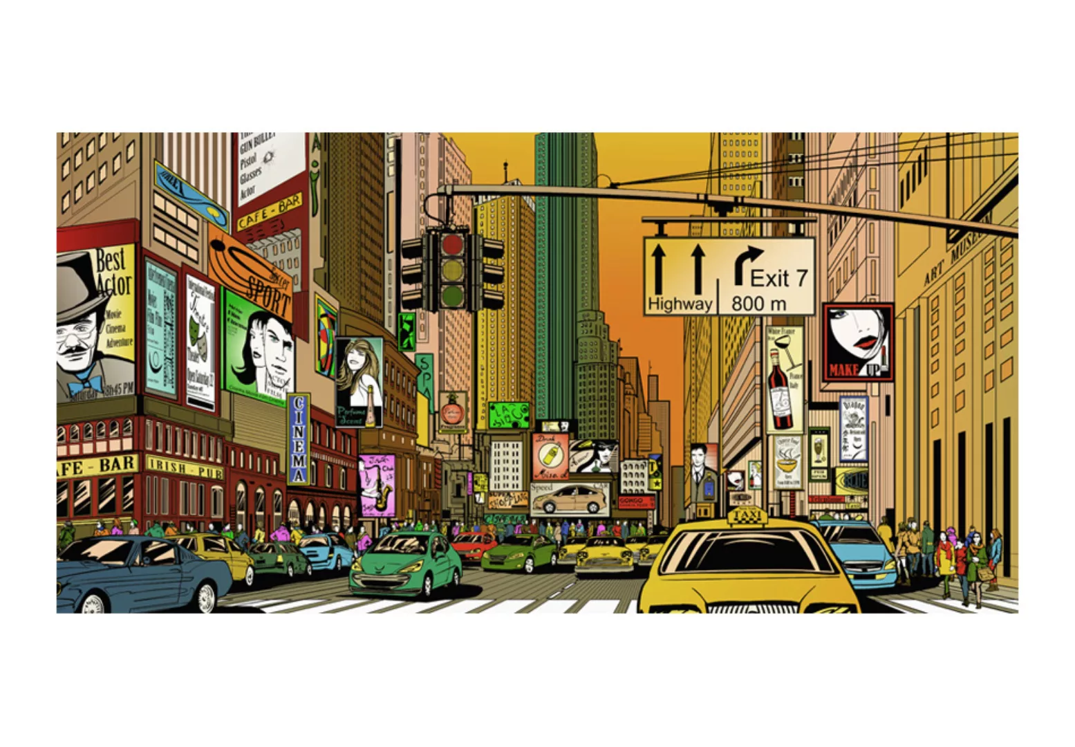 Xxl Tapete - New York - Dynamische Stadt günstig online kaufen