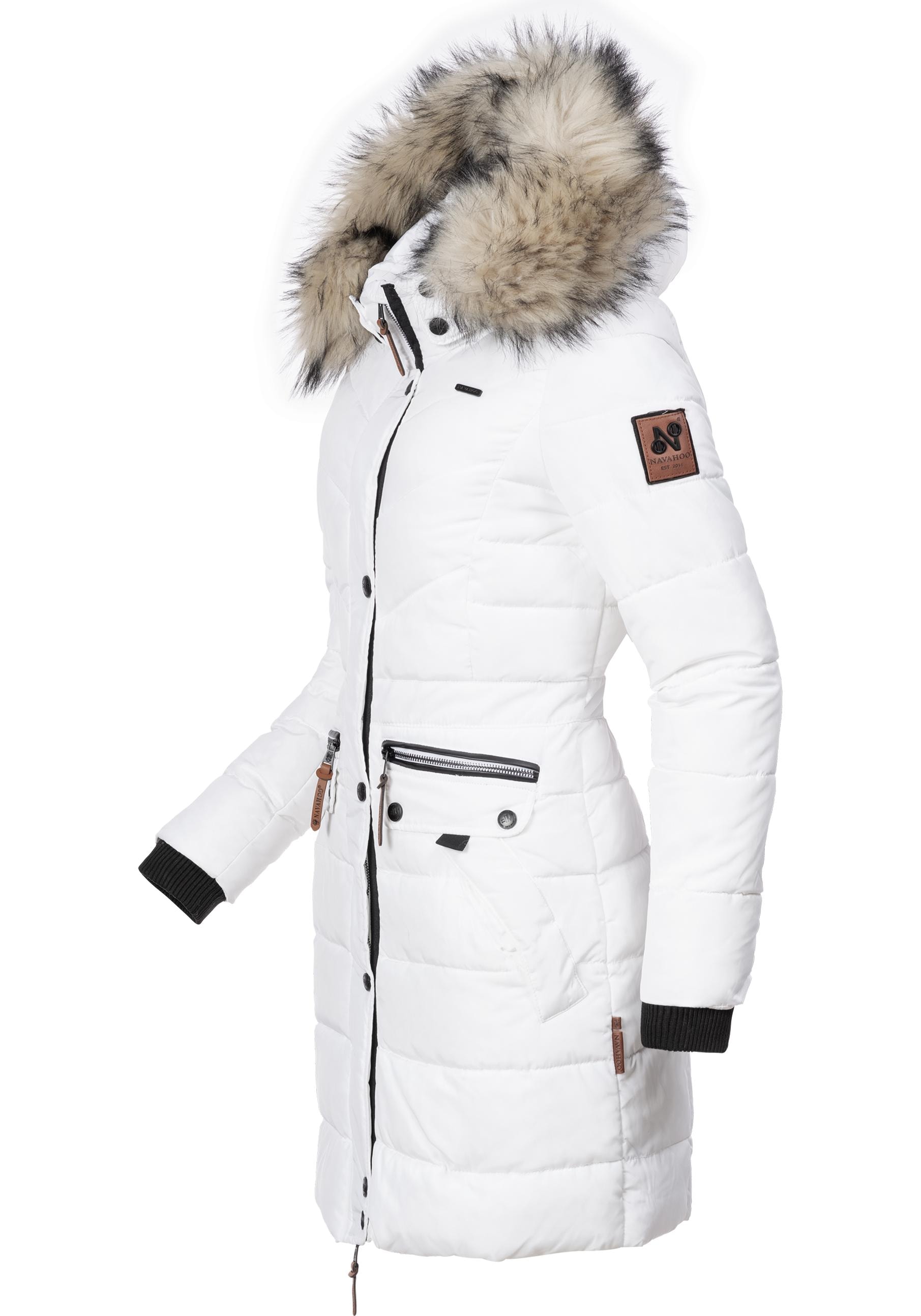 Navahoo Steppmantel "Paula", stylischer Winter Parka m. edlem Fellimitat günstig online kaufen