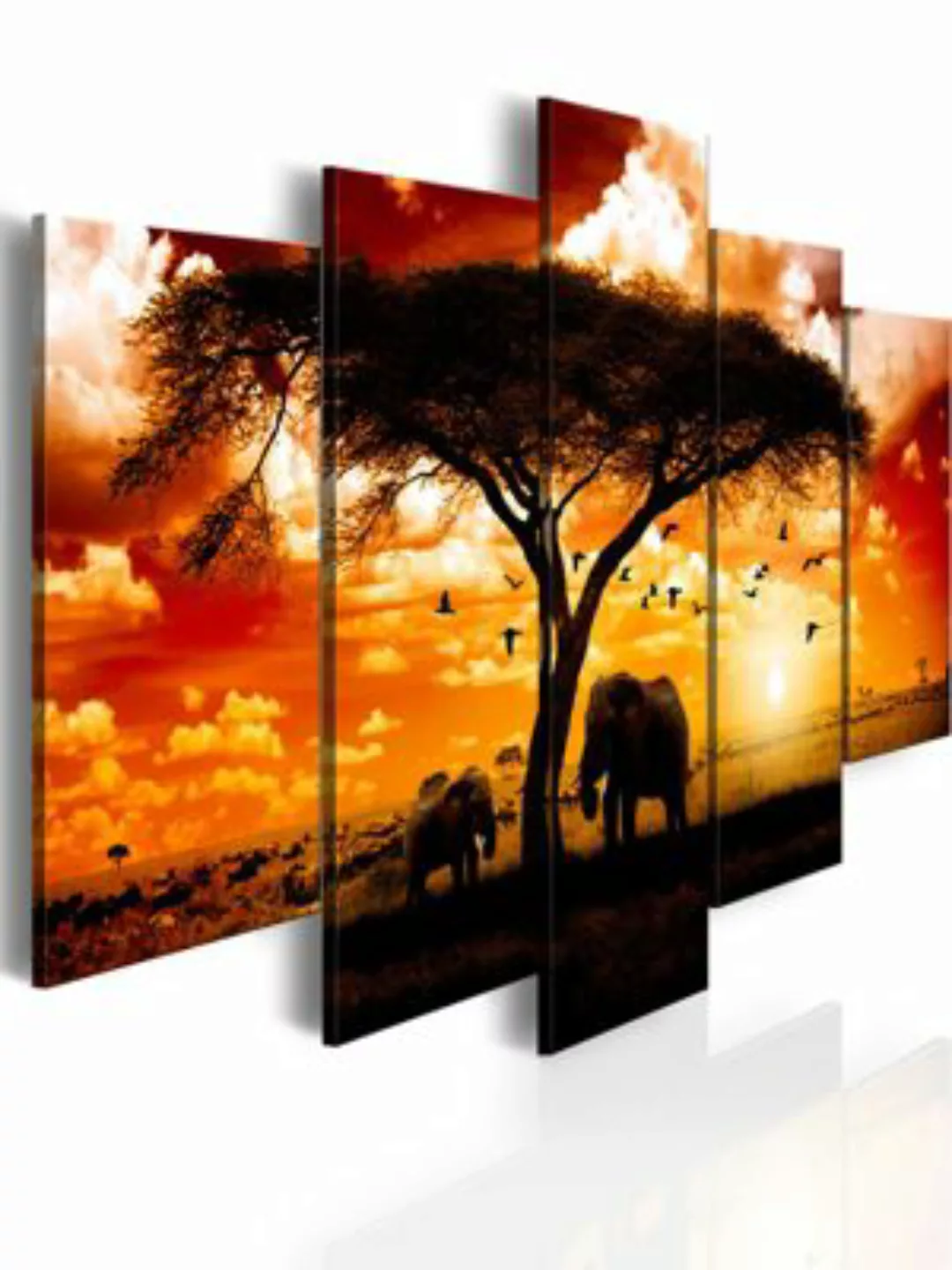 artgeist Wandbild Vögel über Savanne mehrfarbig Gr. 200 x 100 günstig online kaufen