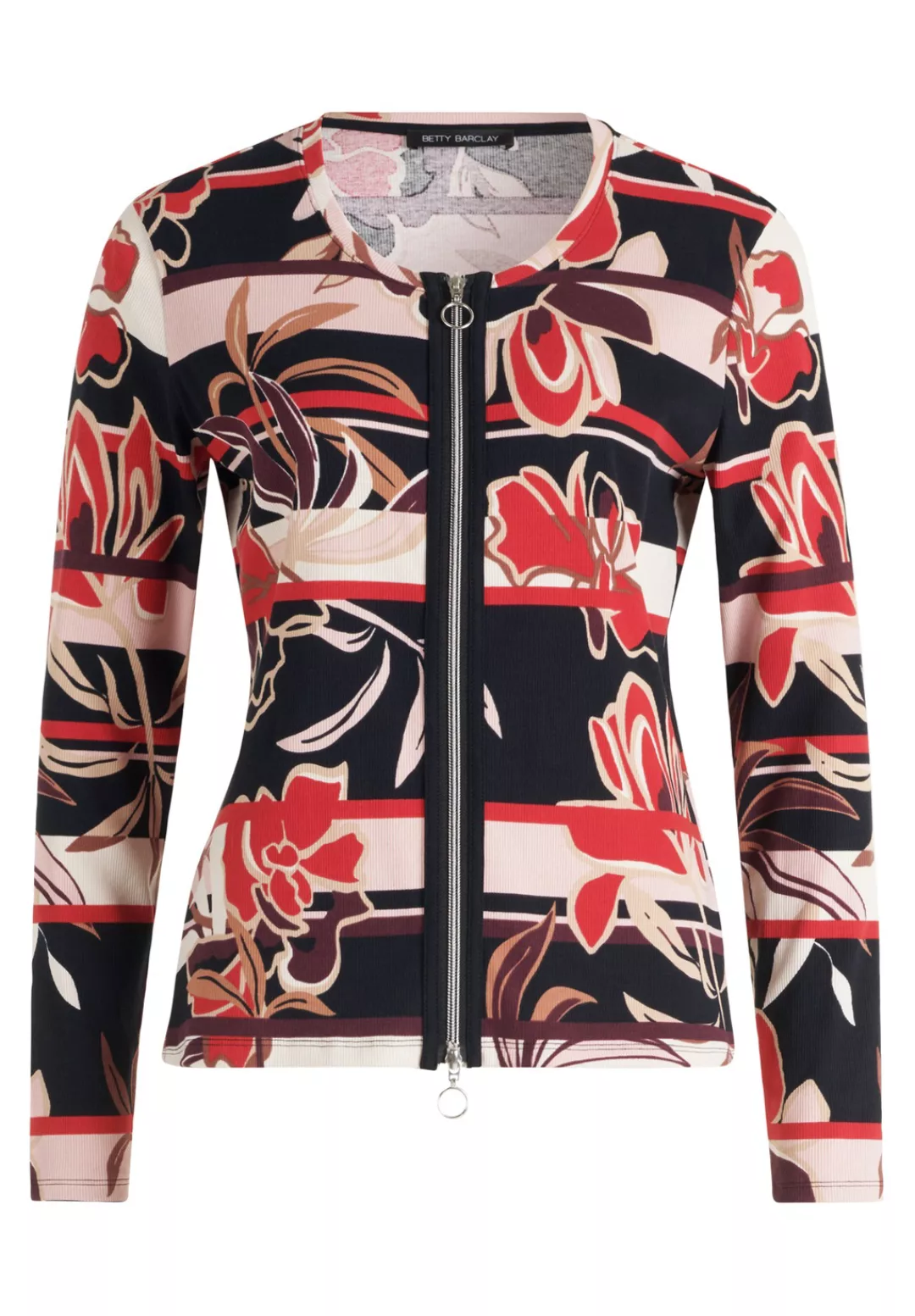 Betty Barclay Kurzarmshirt "Betty Barclay Shirtjacke mit Rippenstruktur", M günstig online kaufen