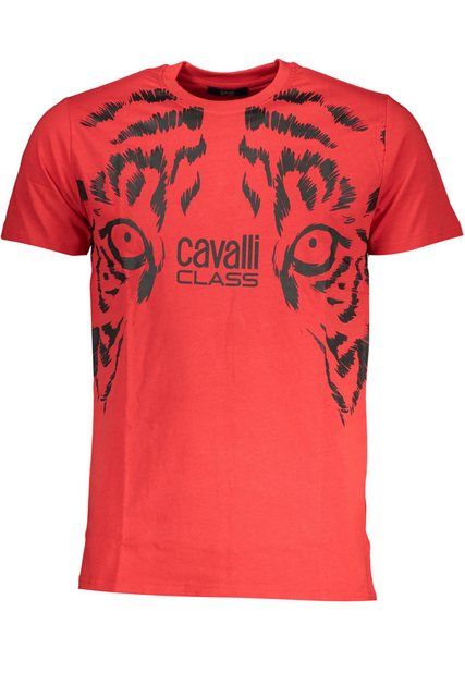 Cavalli Class T-Shirt Stylisches rotes Herren Kurzarm-T-Shirt mit Print günstig online kaufen