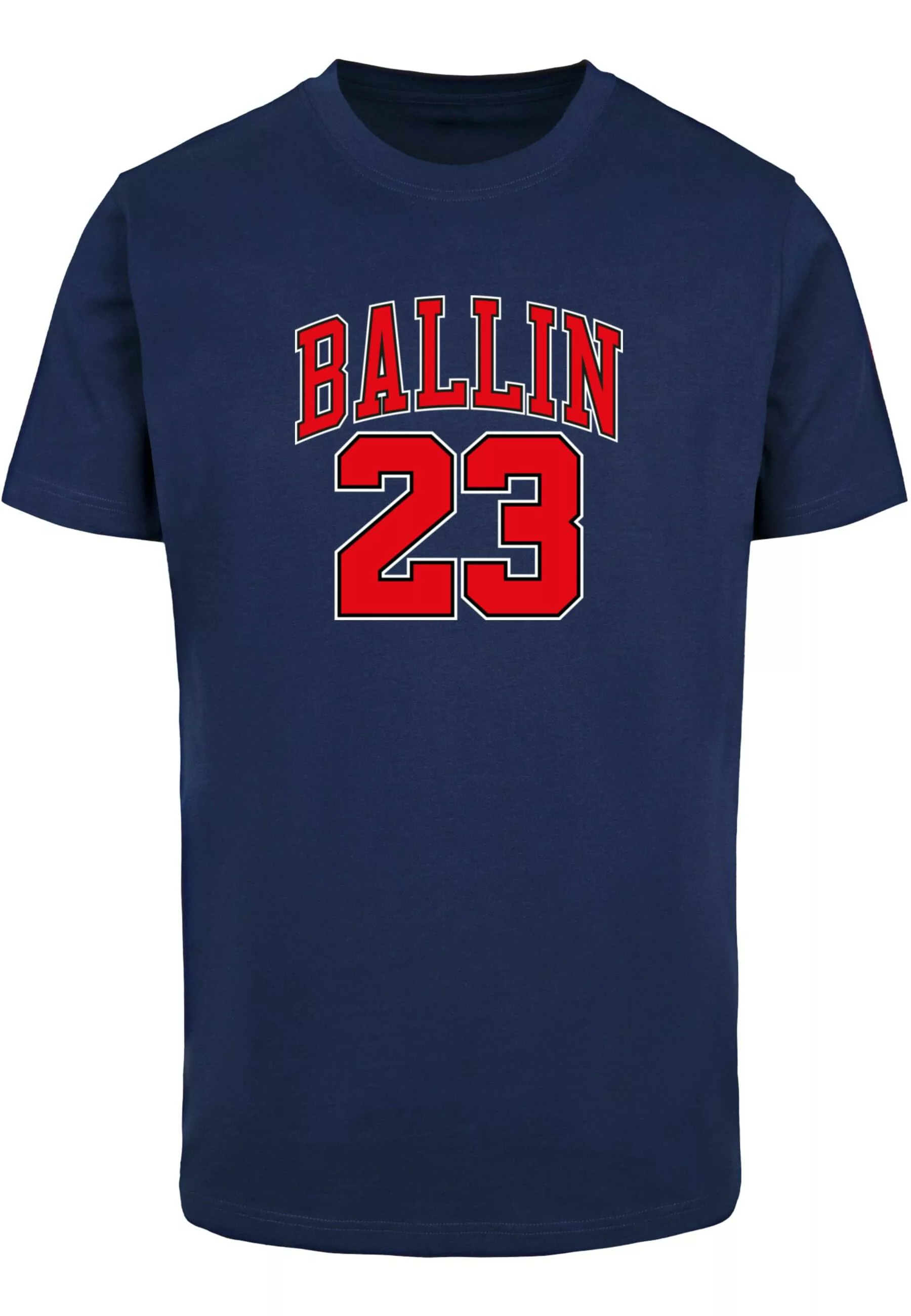 MisterTee Kurzarmshirt "MisterTee Herren Ballin 23 Tee" günstig online kaufen