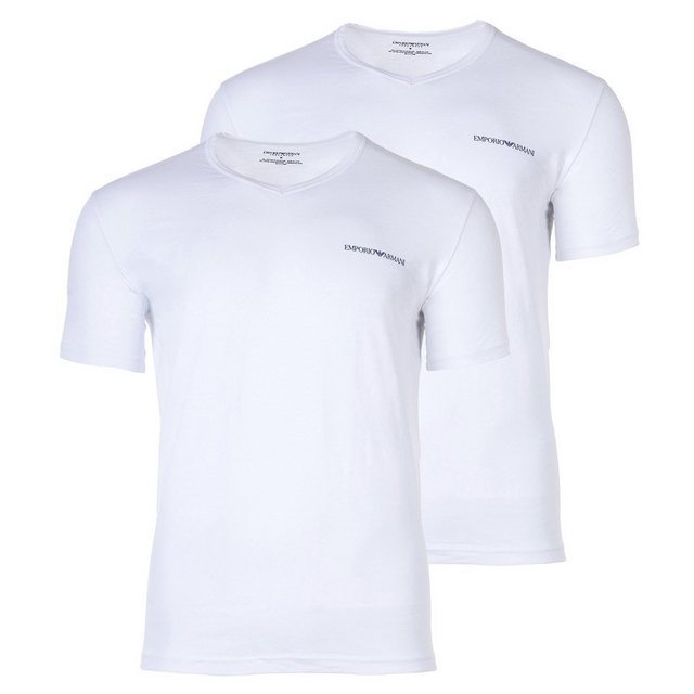 Emporio Armani T-Shirt Herren T-Shirt, 2er Pack - CORE LOGOBAND, V-Neck, (P günstig online kaufen