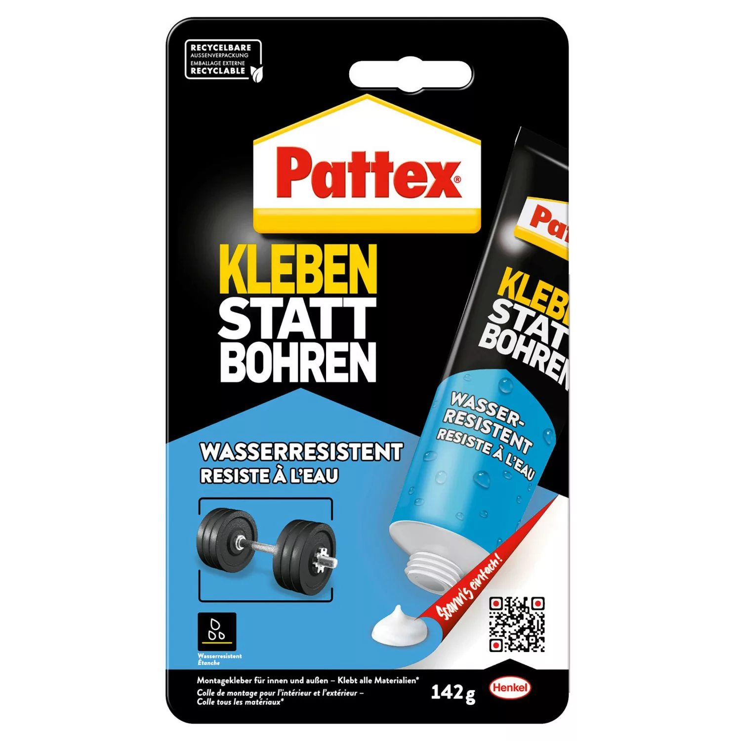 Pattex Montagekleber Kleben statt Bohren Wasserresistent Baukleber 142 g günstig online kaufen