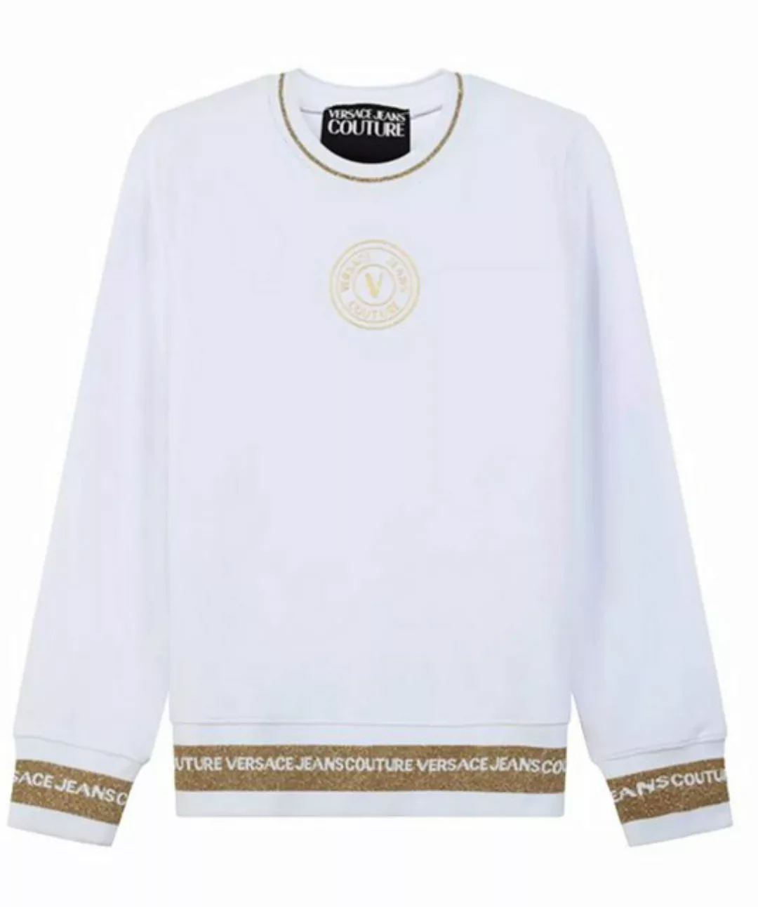 Versace Jeans Couture Sweatshirt Sweatshirt Gold Logo Pulli Pullover Sweate günstig online kaufen