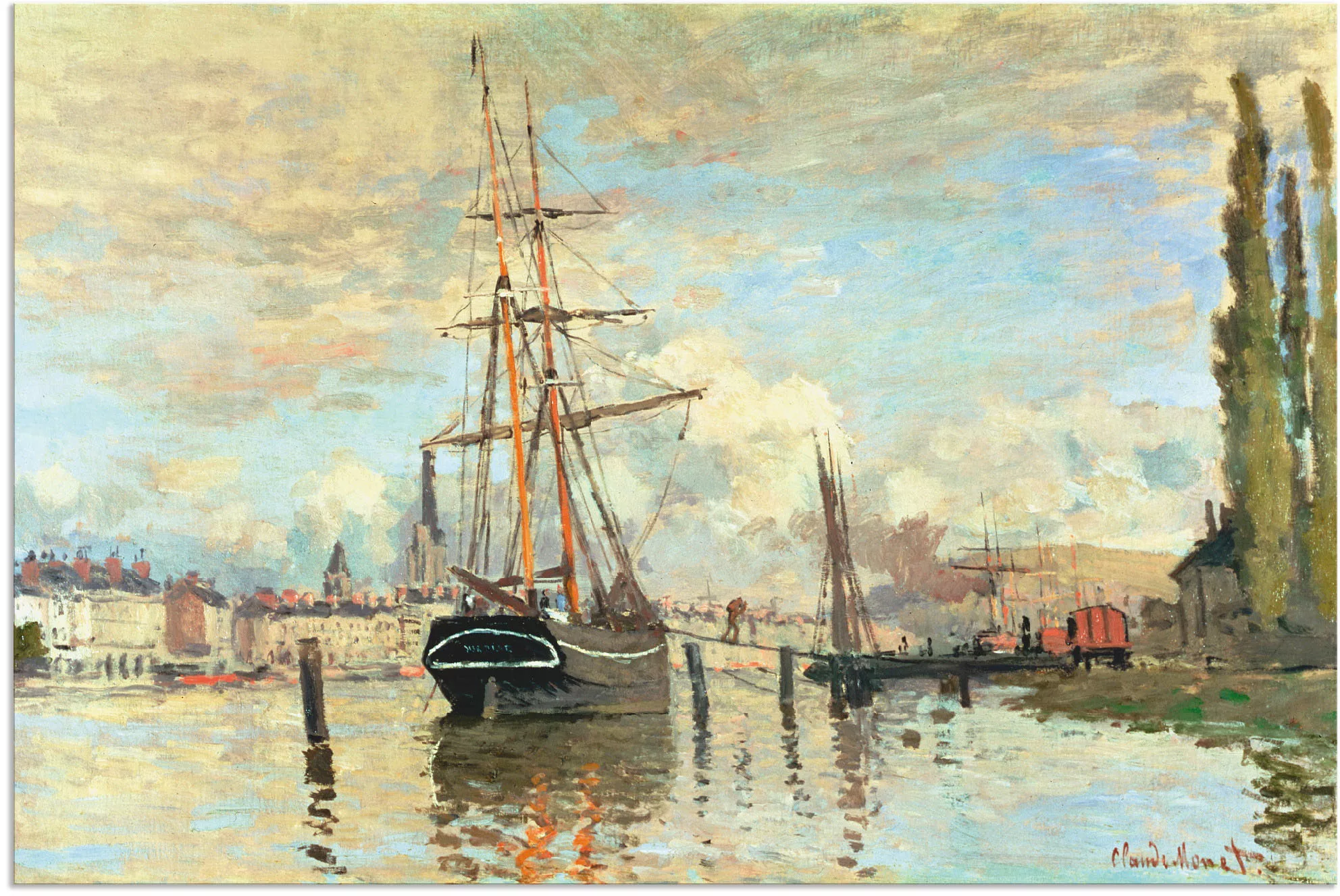 Artland Wandbild "Die Seine in Rouen. 1874.", Boote & Schiffe, (1 St.), als günstig online kaufen
