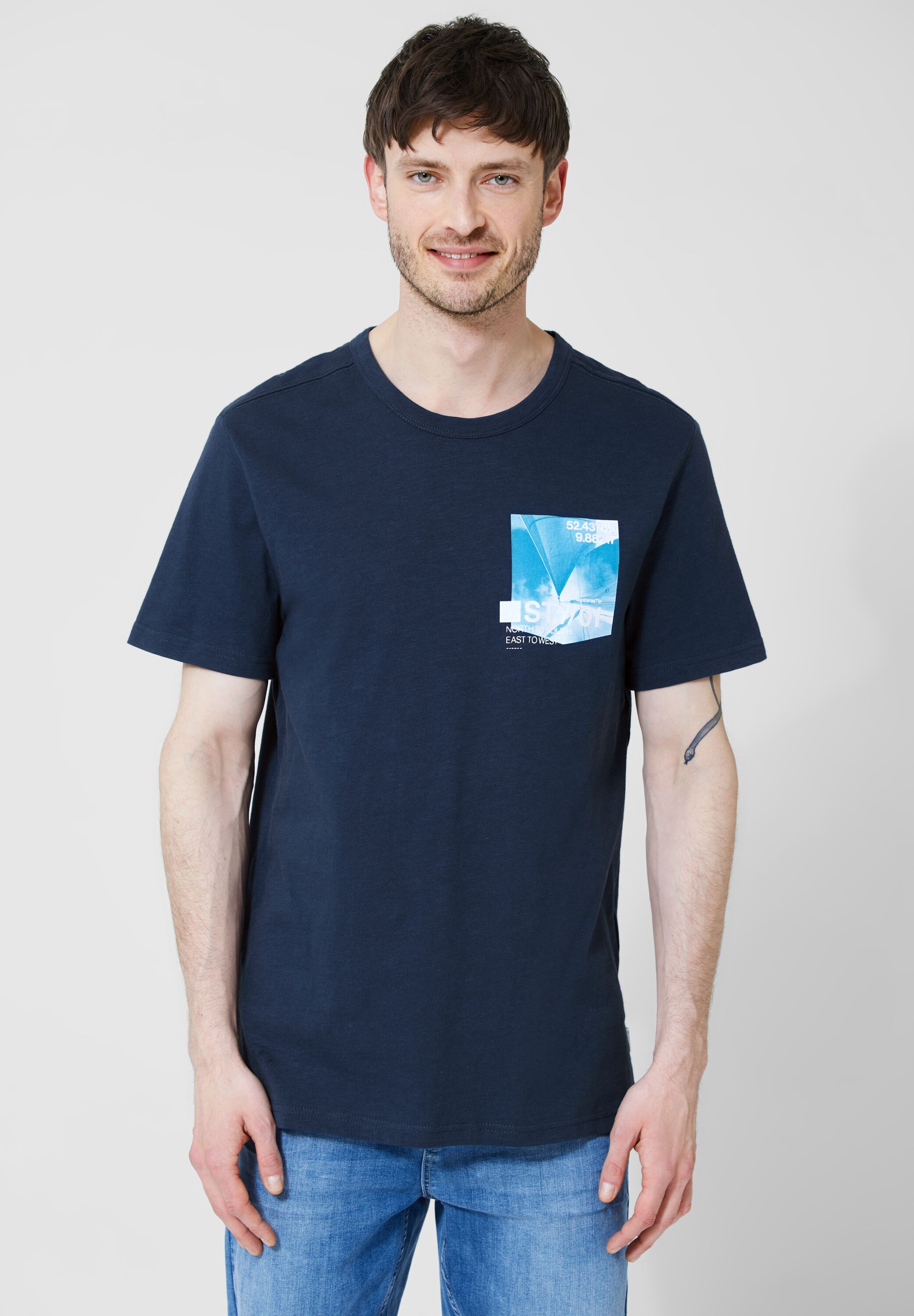 STREET ONE MEN T-Shirt, im Streifen-Design günstig online kaufen