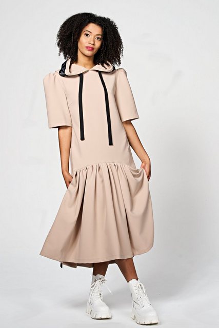 ILAY Lit Sommerkleid 24/7 Hoodiekleid Taupe mit Kapuze, Kordelzug, weit aus günstig online kaufen