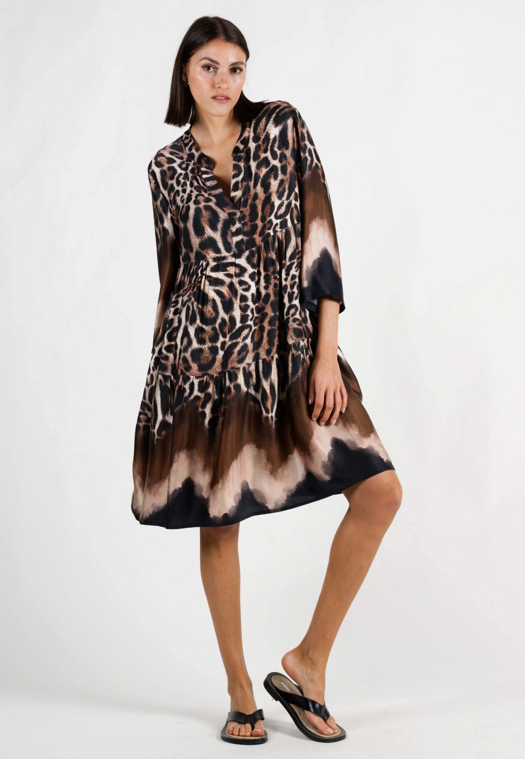 Andijamo-Fashion Druckkleid WILD GLAM Locker fallender günstig online kaufen