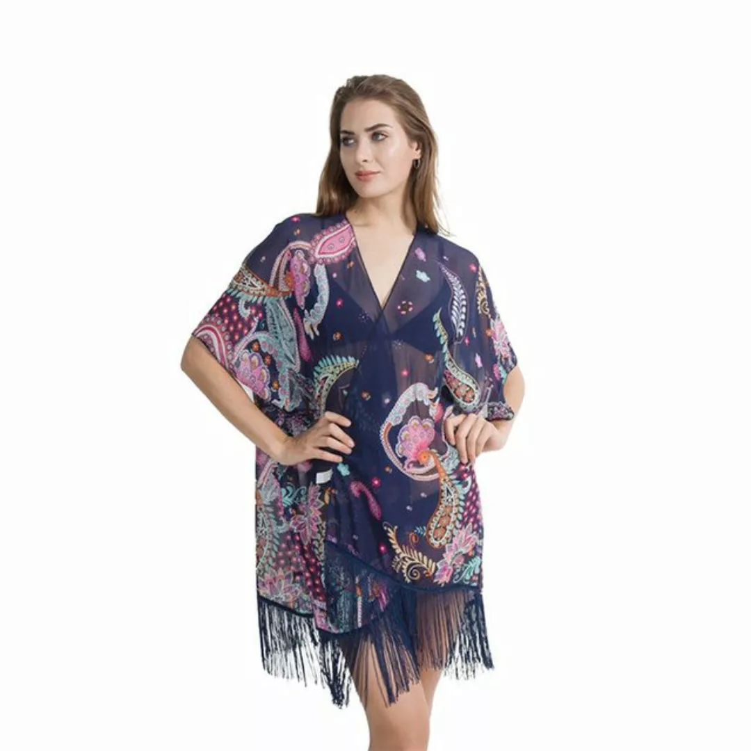 AUKUU Strandkleid Modischer Allround-Strand Cape Sonnenschutz Jacke 98*74cm günstig online kaufen