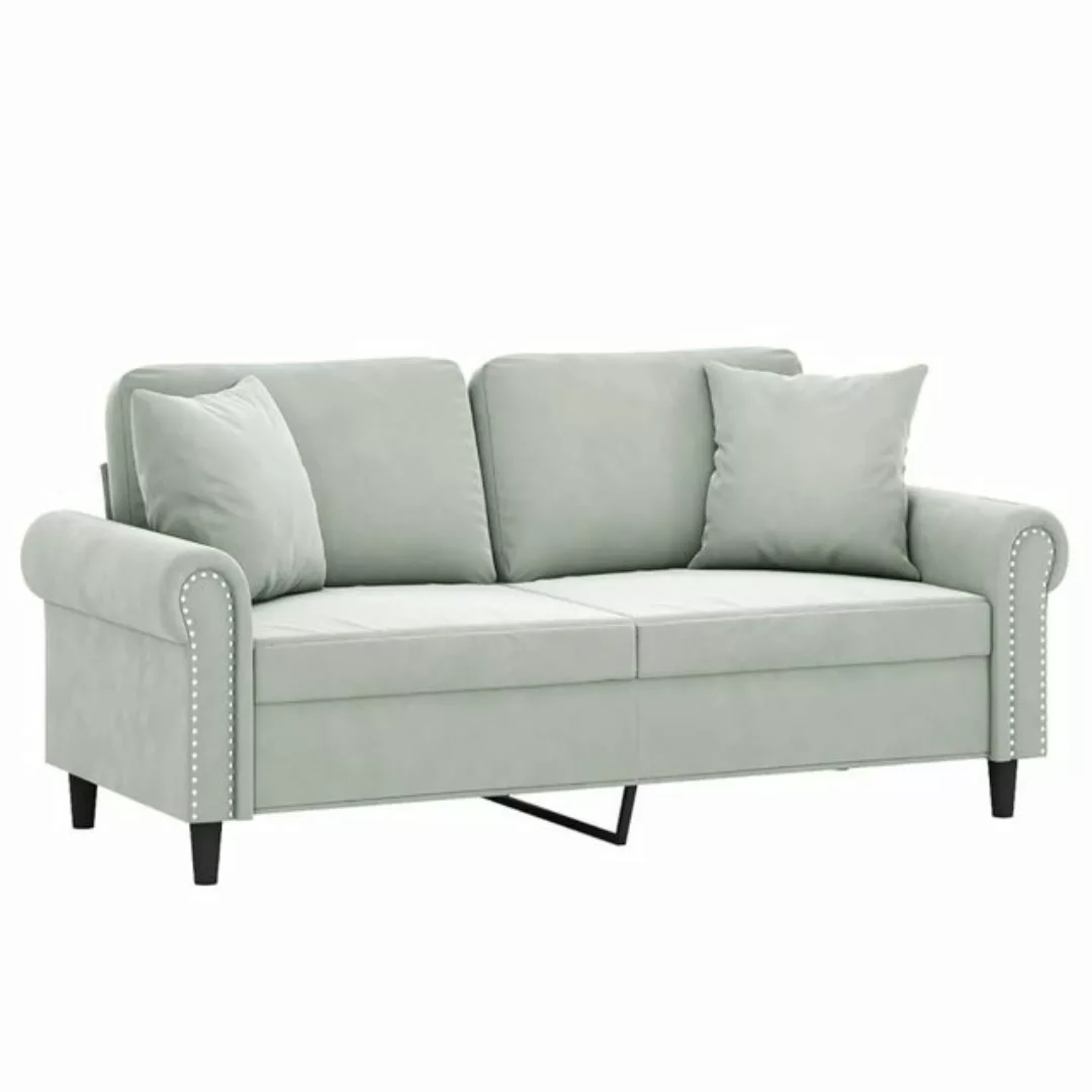 vidaXL Sofa Sofa mit Zierkissen Samt, 140 cm, 2-Sitzer günstig online kaufen