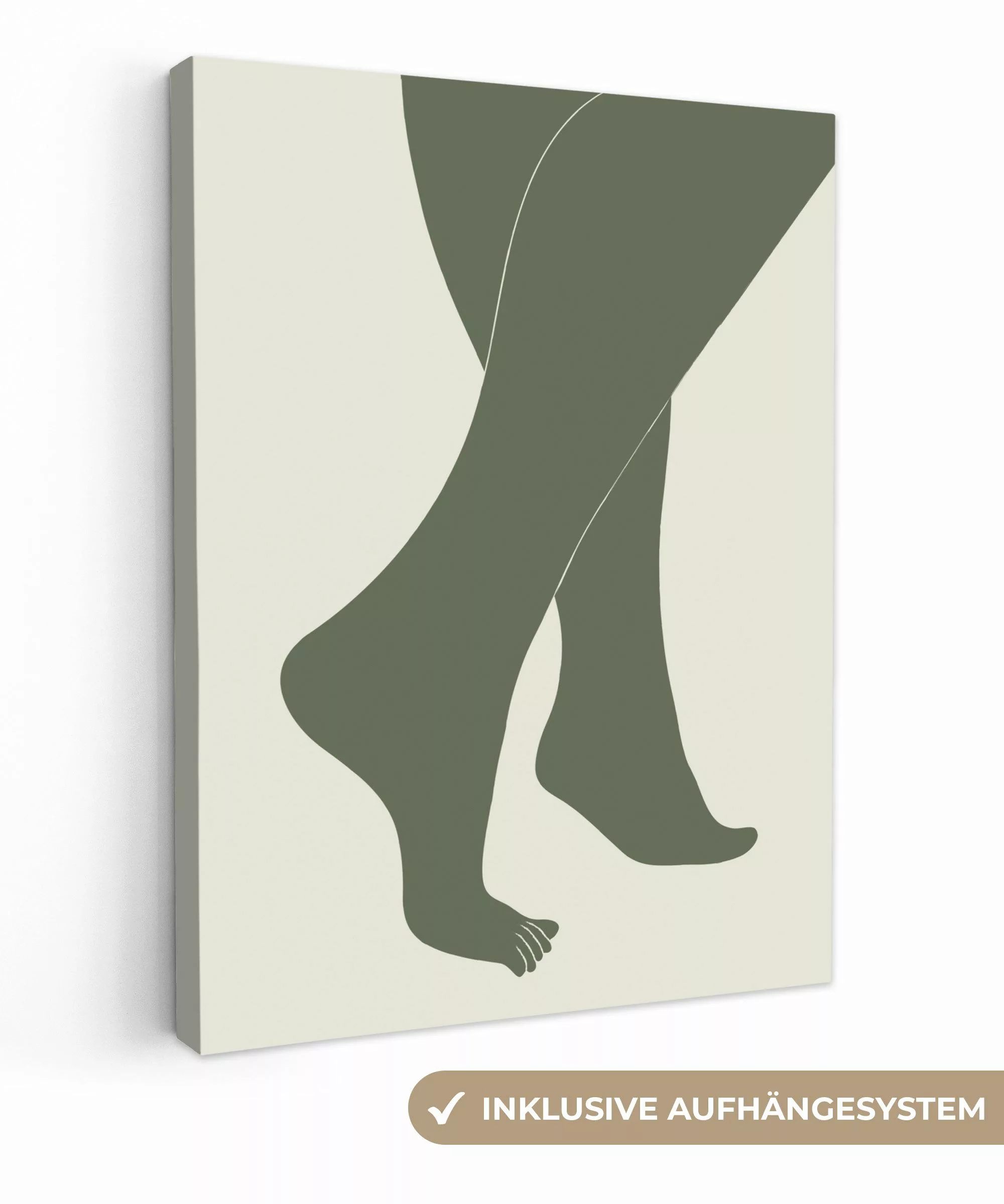 OneMillionCanvasses® Leinwandbild Grün - Beine - günstig online kaufen