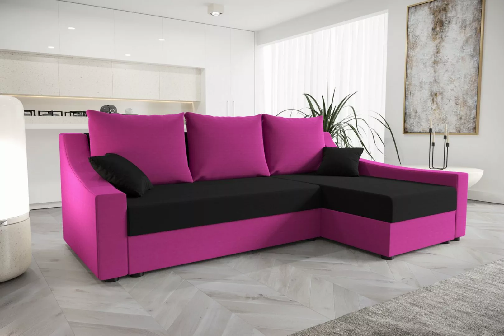 ALTDECOR Ecksofa ONTARI, Couch mit Schlaffunktion, Wohnzimmer - Wohnlandsch günstig online kaufen