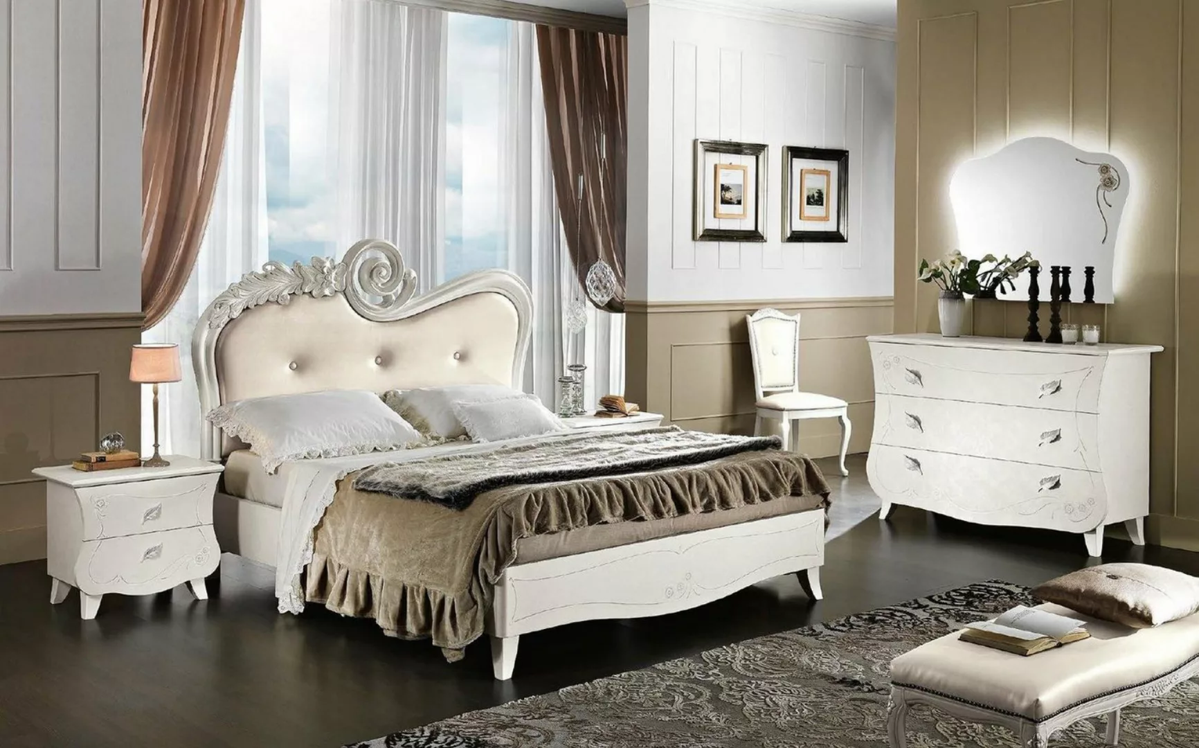 JVmoebel Bett Bett Schlafzimmer Design Betten Holz Betten Italienische Möbe günstig online kaufen