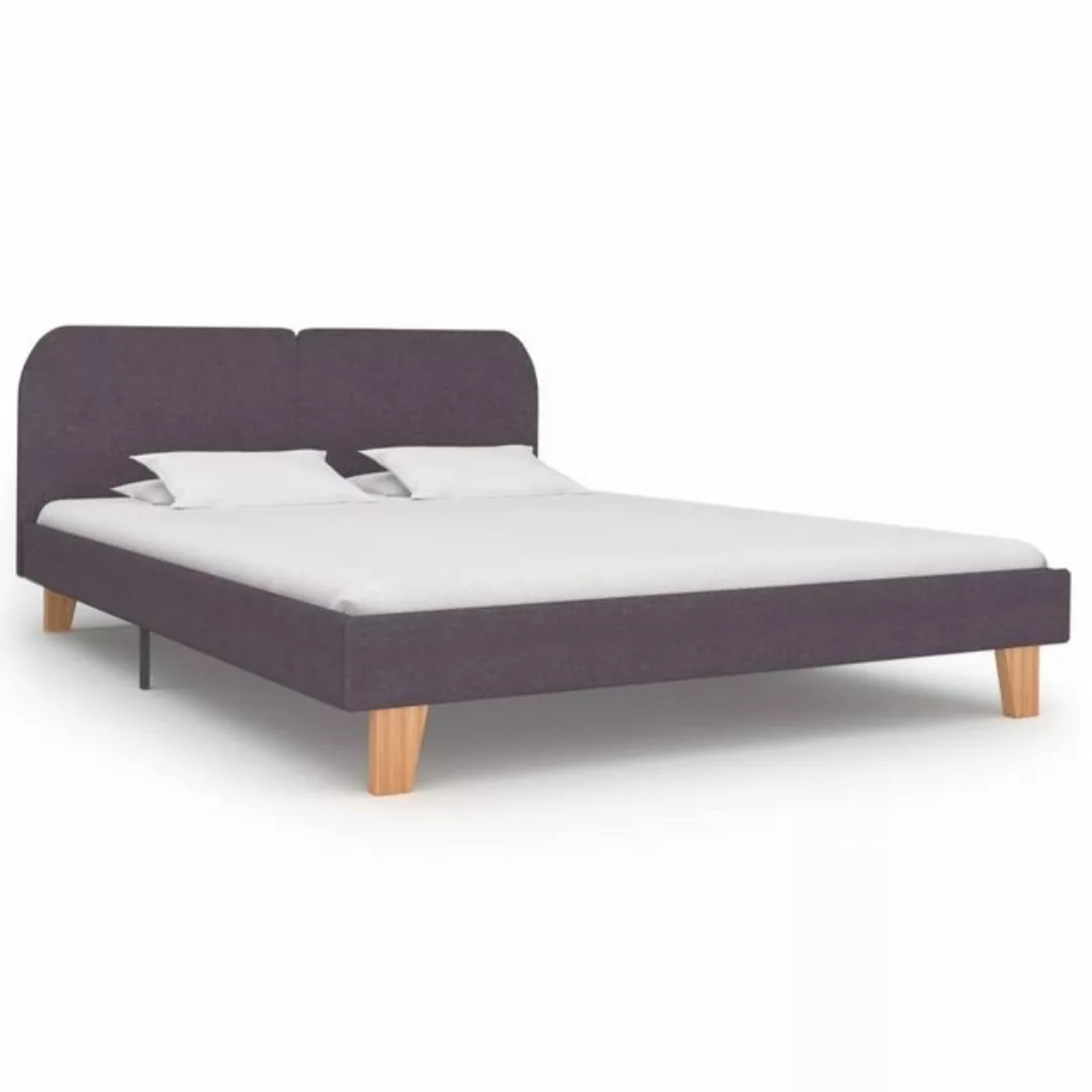 möbelando Bett Hagelstadt (L/B/H: 208x185x80 cm), aus Polyester in Taupe günstig online kaufen