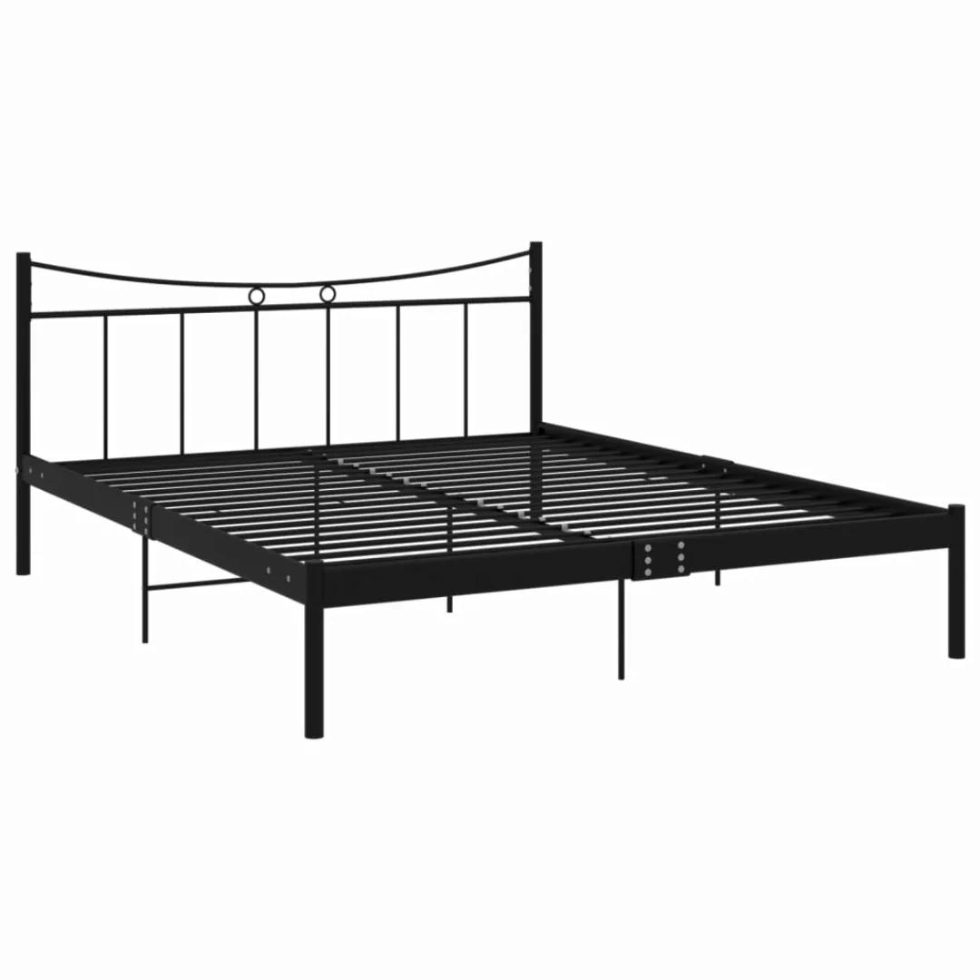 Bettgestell Schwarz Metall 160x200 Cm günstig online kaufen