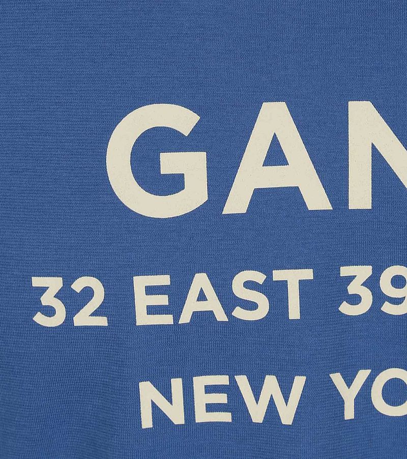 Gant T-shirt Graphic Logo Rich Blau - Größe XL günstig online kaufen