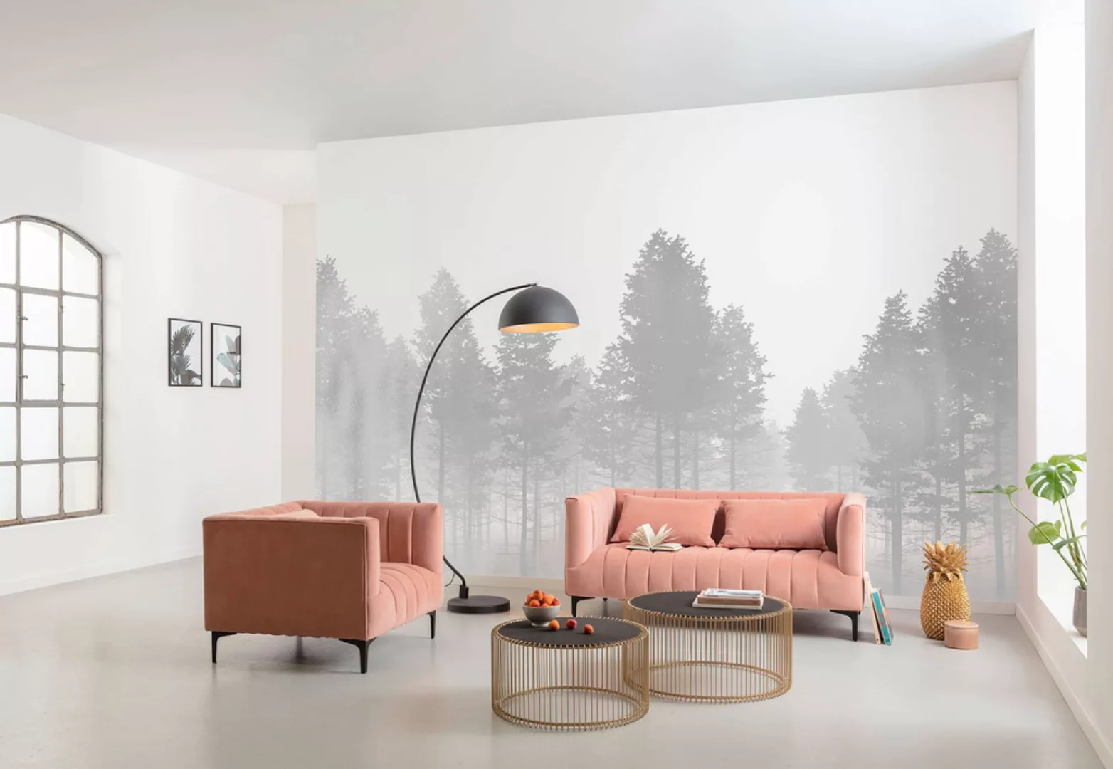 Komar Fototapete Vlies Silver Haze  400 x 280 cm günstig online kaufen
