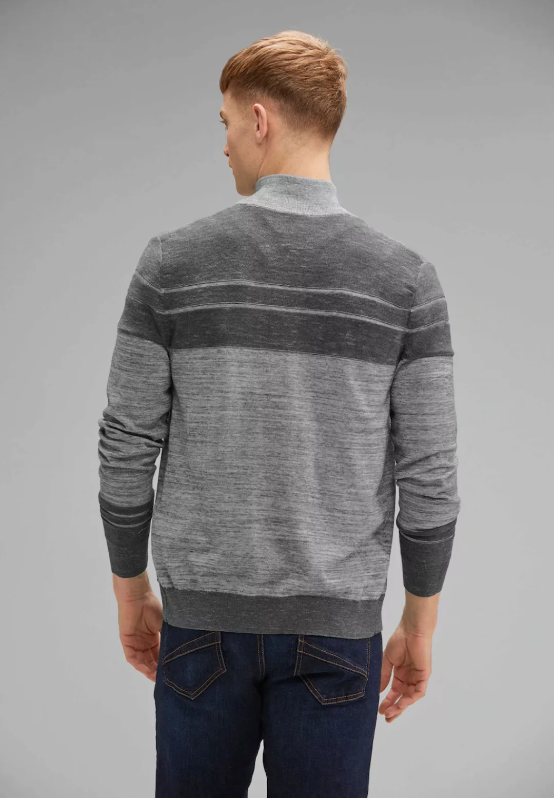 STREET ONE MEN Strickjacke, mit Stehkragen günstig online kaufen