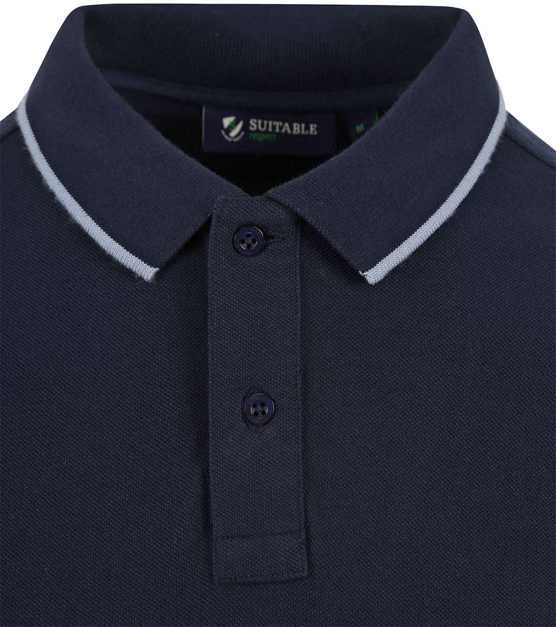 Suitable Respect Poloshirt Tip Ferry Navy  - Größe M günstig online kaufen