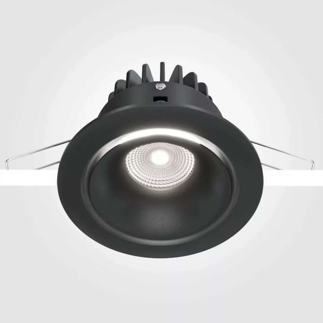 LED Deckeneinbaustrahler Yin in Schwarz 12W 820lm 4000K dimmbar günstig online kaufen