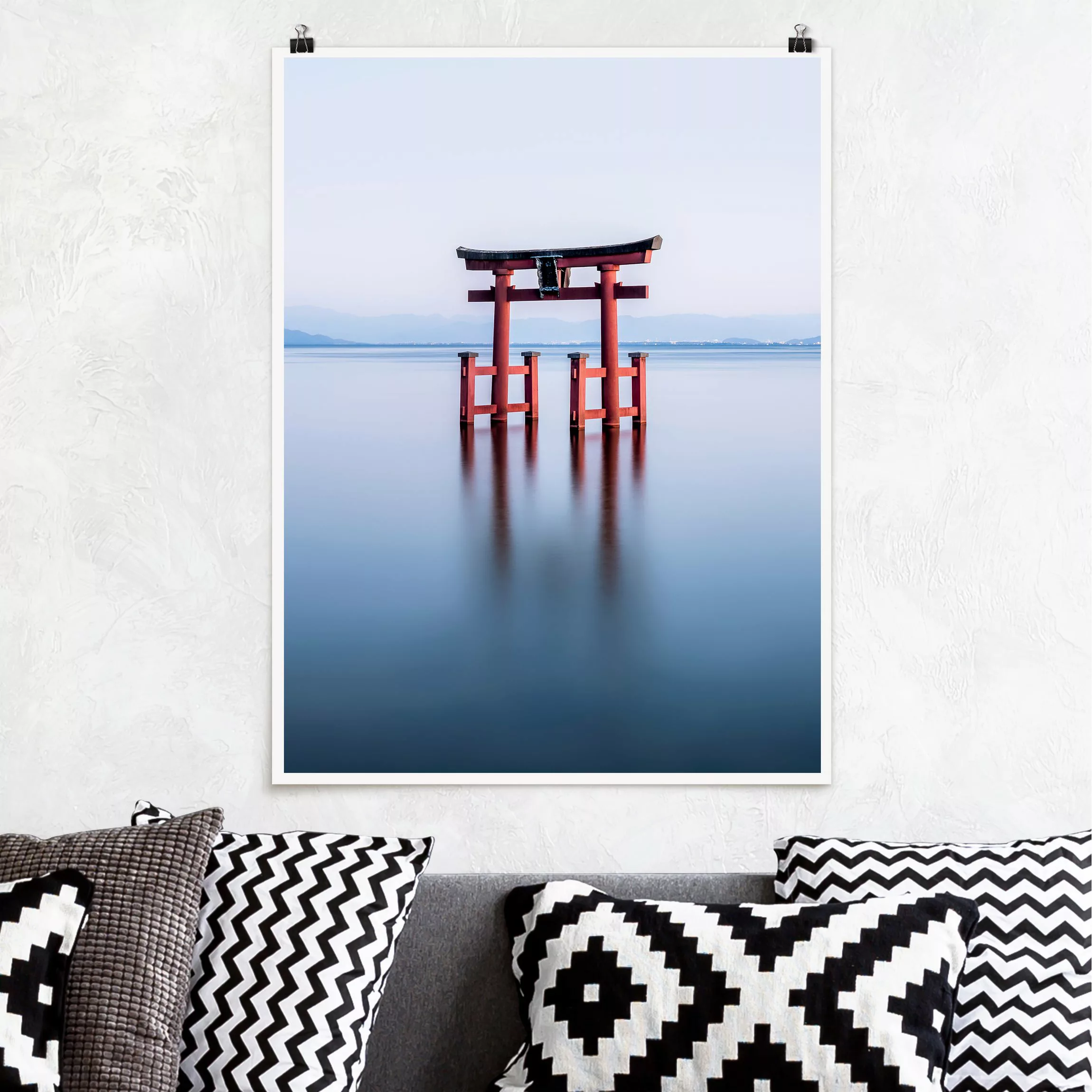 Poster Torii im Wasser günstig online kaufen