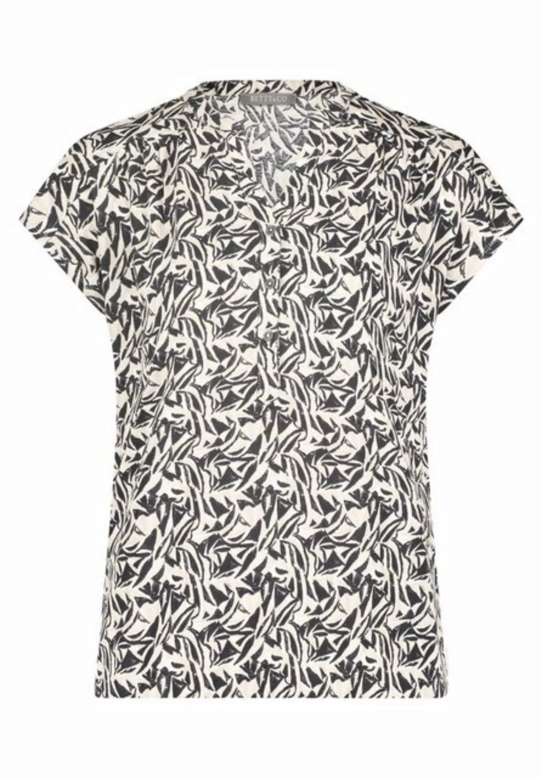 Betty&Co T-Shirt mit Knopfleiste (1-tlg) Druck günstig online kaufen