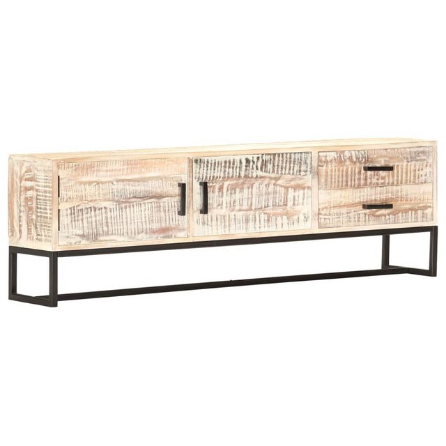 vidaXL TV-Schrank TV-Schrank Weiß 140 × 30 × 45 cm Massivholz Akazie günstig online kaufen