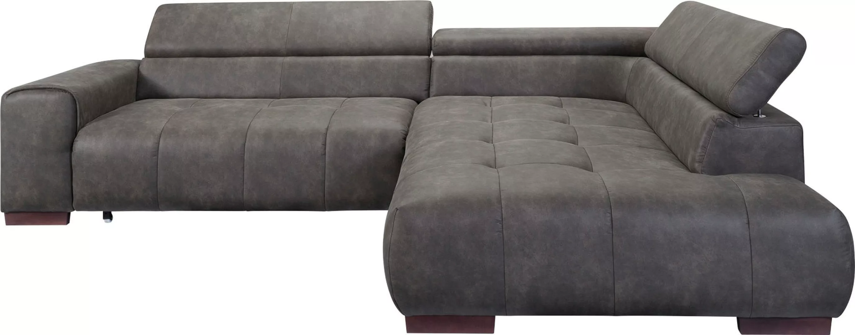 exxpo - sofa fashion Ecksofa, 3 verstellbare Kopfstützen, wahlw. mit Bettfu günstig online kaufen