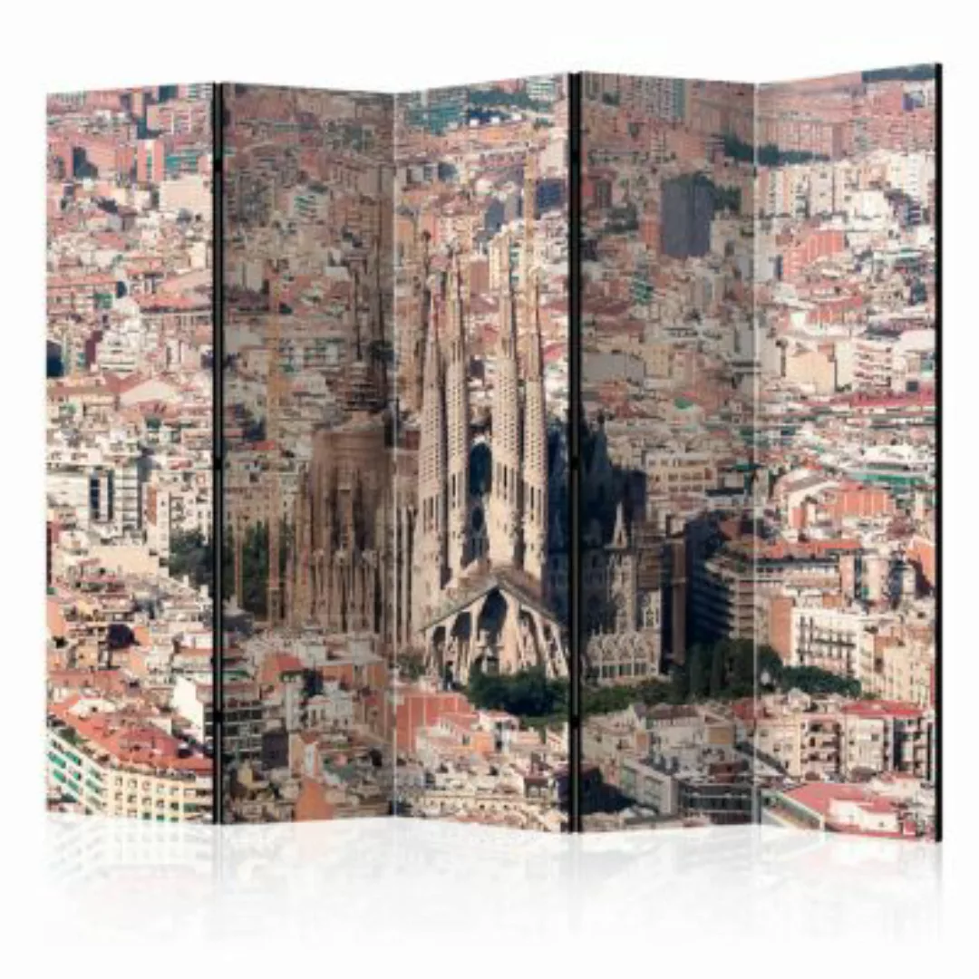 artgeist Paravent Heart of Barcelona II [Room Dividers] rot/braun Gr. 225 x günstig online kaufen