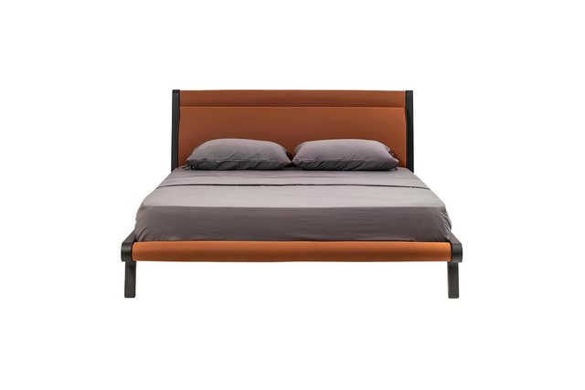 Xlmoebel Bett Doppelbett aus Holz in Orange mit Bettrahmen für das Schlafzi günstig online kaufen