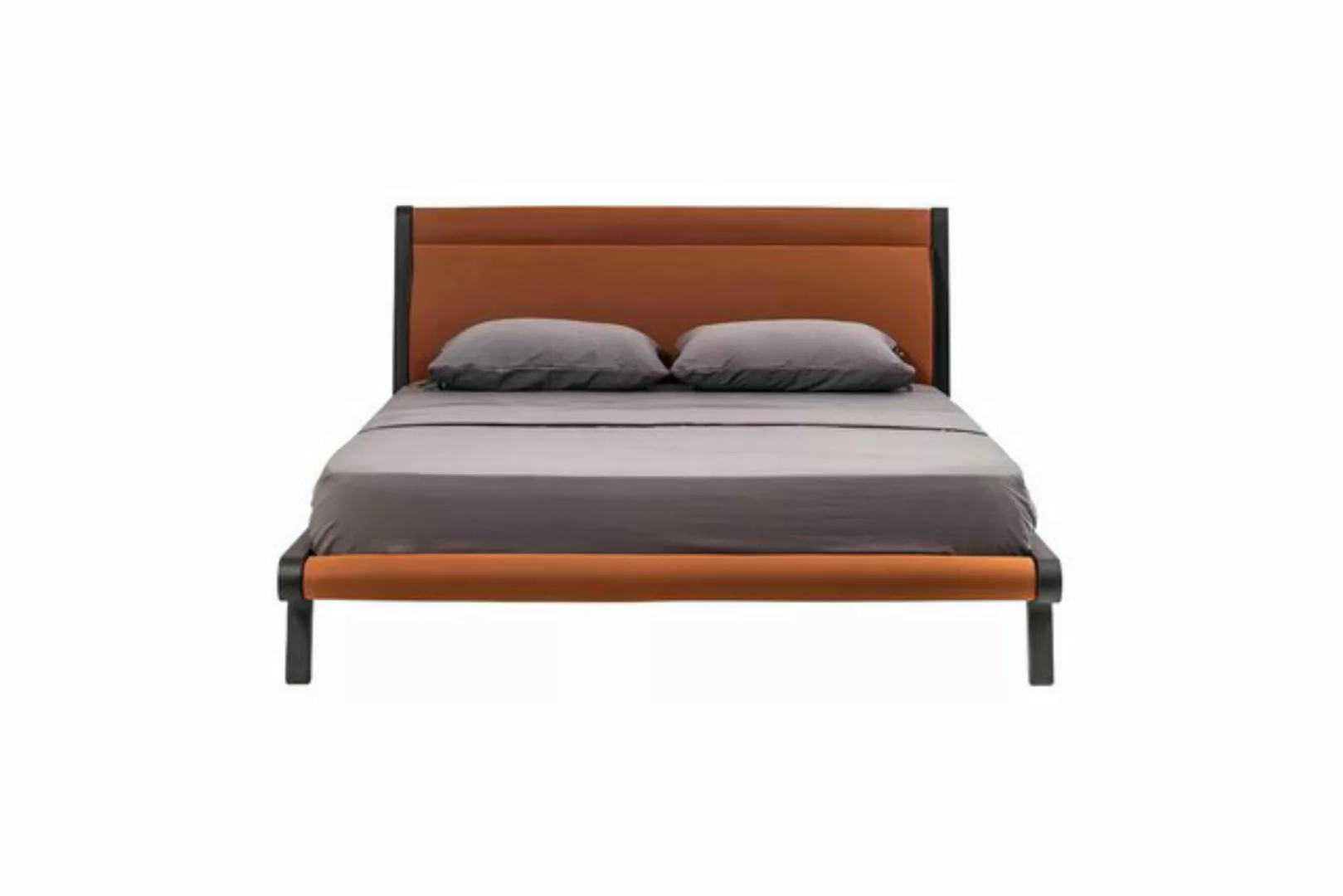 Xlmoebel Bett Doppelbett aus Holz in Orange mit Bettrahmen für das Schlafzi günstig online kaufen