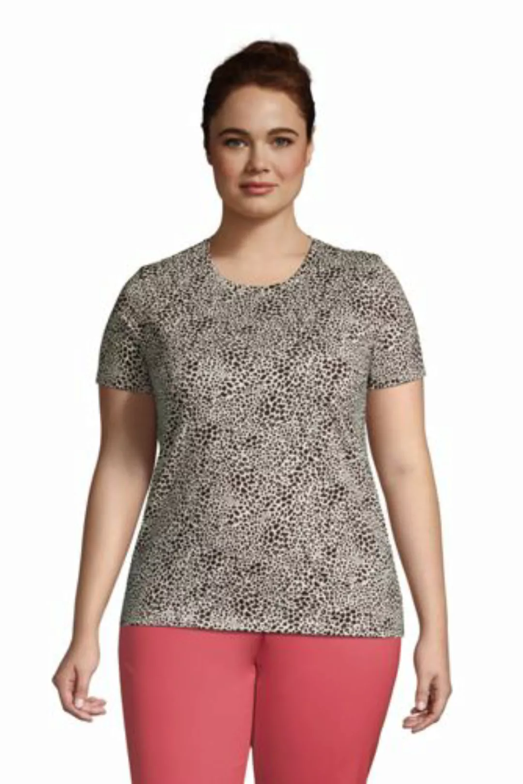 Supima Kurzarm-Shirt mit rundem Ausschnitt in großen Größen, Damen, Größe: günstig online kaufen