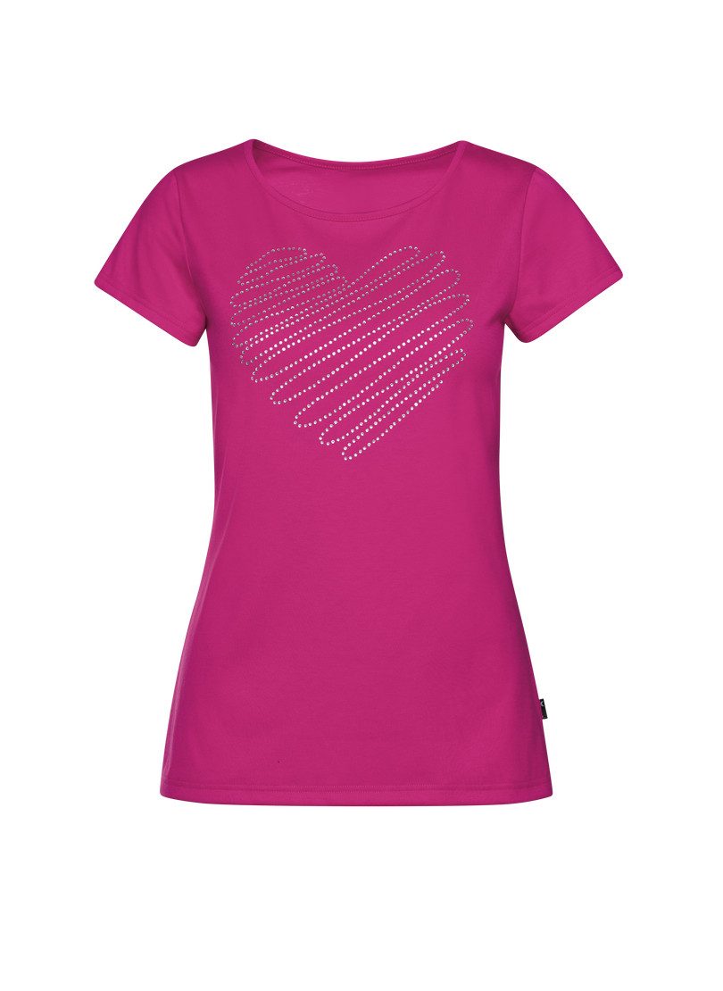 Trigema T-Shirt "TRIGEMA Slim Fit T-Shirt mit glitzerndem Herz-Printmotiv", günstig online kaufen