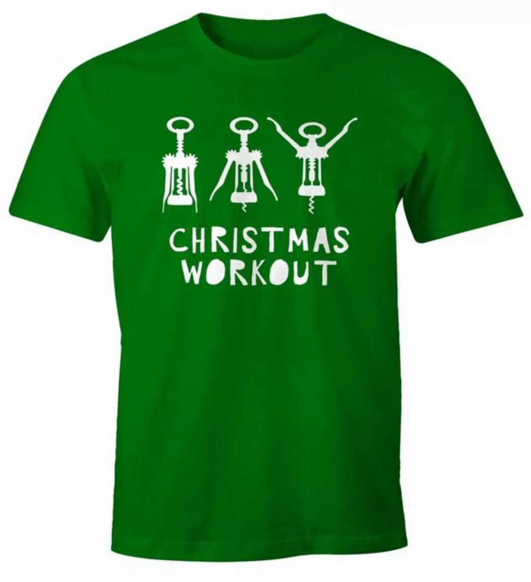 MoonWorks Print-Shirt Herren T-Shirt Weihnachten lustig Christmas Workout F günstig online kaufen