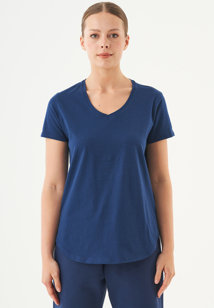Essentials-tuba- Basic T-shirt Aus Bio-baumwolle Mit V-ausschnitt günstig online kaufen