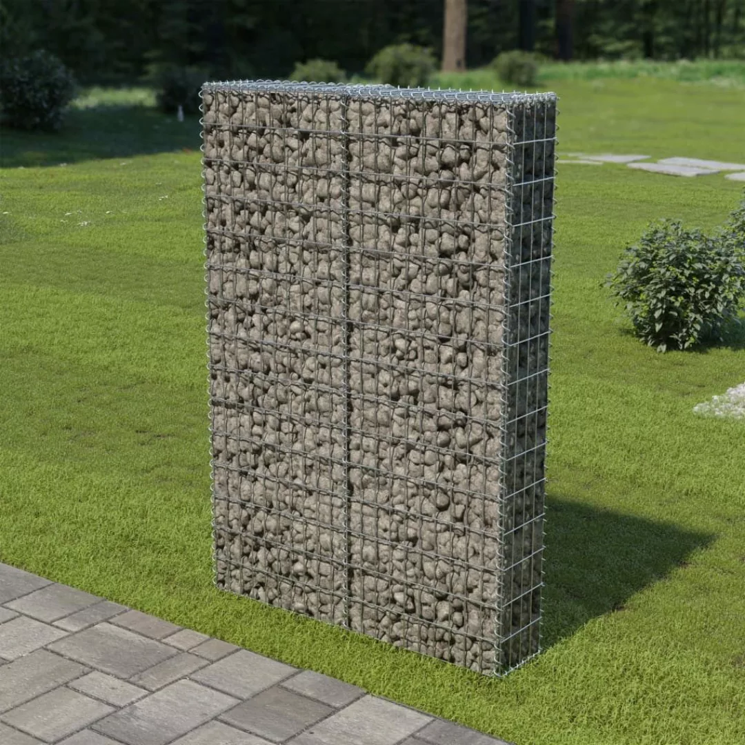 DOTMALL Gabionenzaun Gabionenwand mit Abdeckung Verzinkter günstig online kaufen