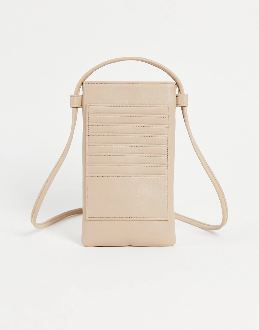 ASOS DESIGN – Beuteltasche für Technik-Geräte in Beige mit Kartenfächern un günstig online kaufen