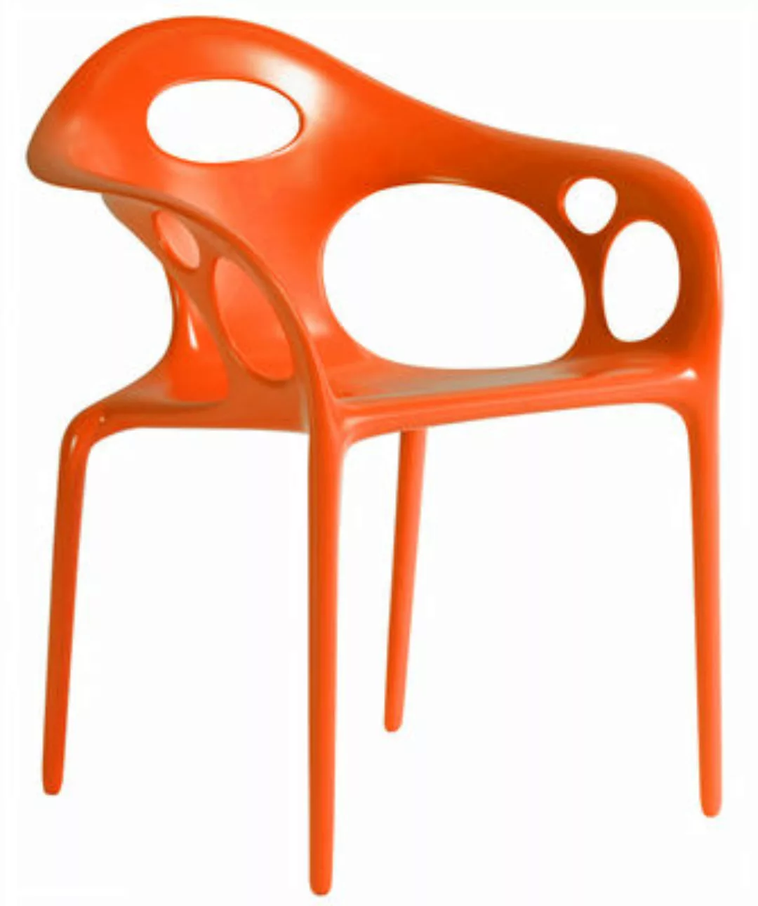 Stapelbarer Sessel Supernatural plastikmaterial orange - Moroso - Orange günstig online kaufen