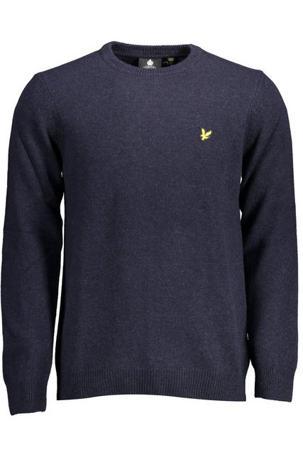 Lyle & Scott Strickpullover Eleganter Herrenpullover Blau mit Rundhalsaussc günstig online kaufen