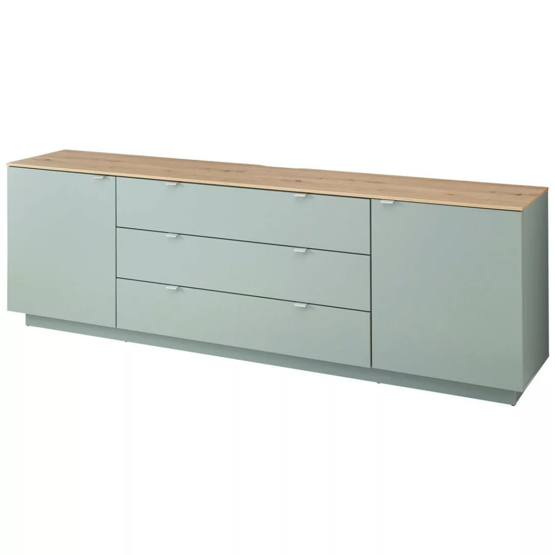 Sideboard Core salbei Eiche Artisan Nachbildung B/H/T: ca. 240x77x44 cm günstig online kaufen