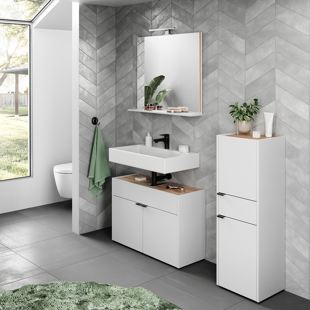 GERMANIA Badmöbel-Set "Ameca", (3 St.), Badezimmer-Set bestehend aus Waschb günstig online kaufen