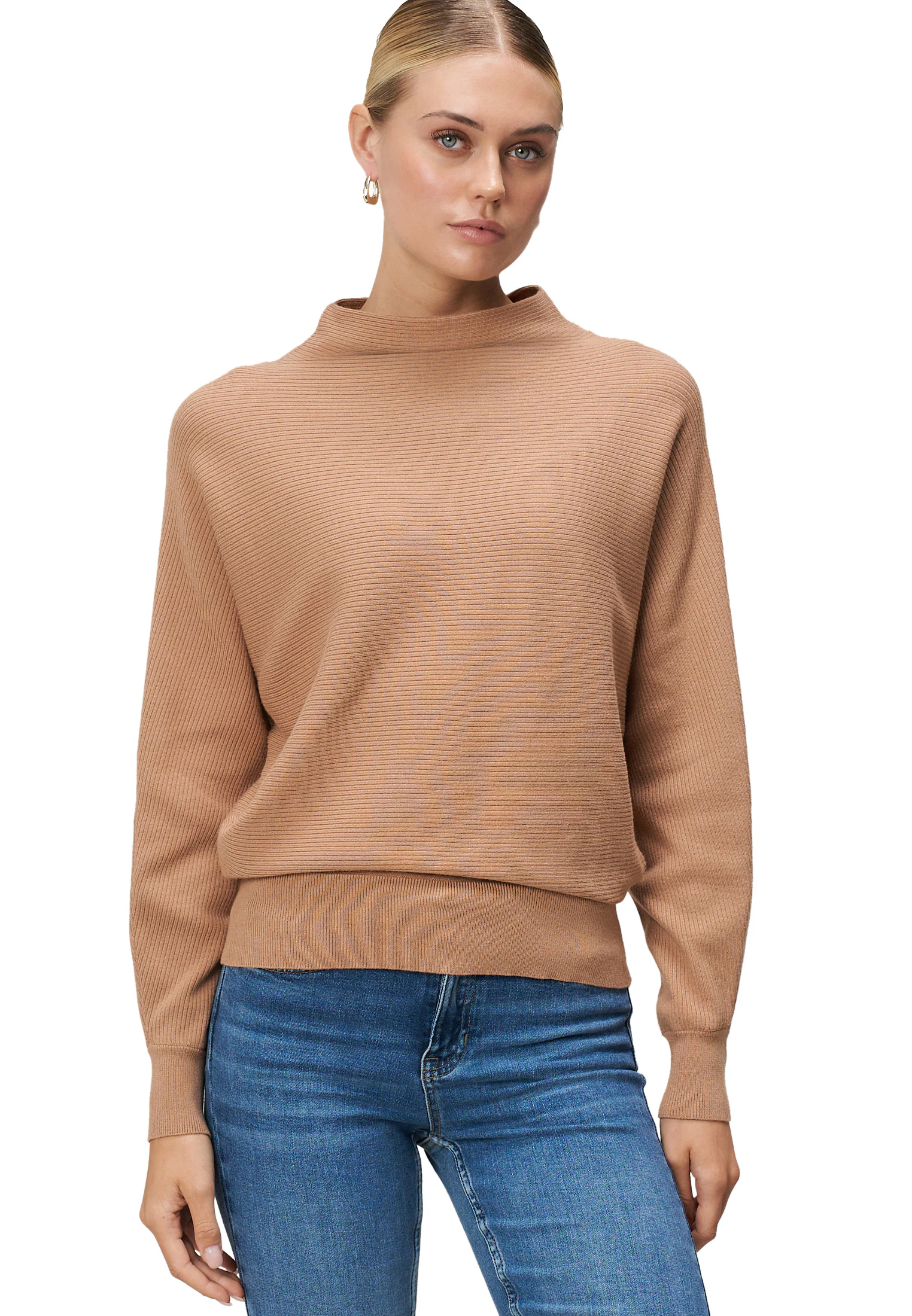 Zero Strickpullover "zero Damen Pullover strukturiert mit Stehkragen", (1 t günstig online kaufen